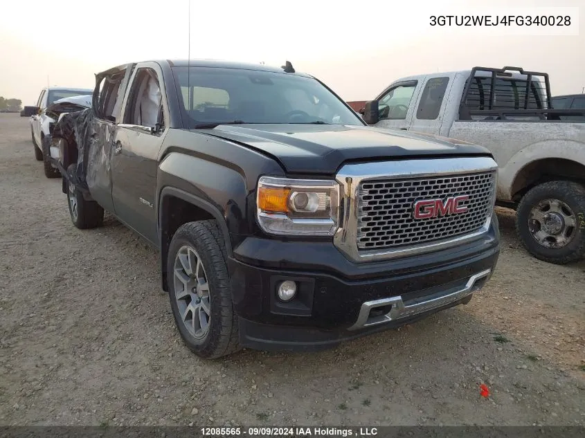 2015 GMC Sierra 1500 VIN: 3GTU2WEJ4FG340028 Lot: 12085565