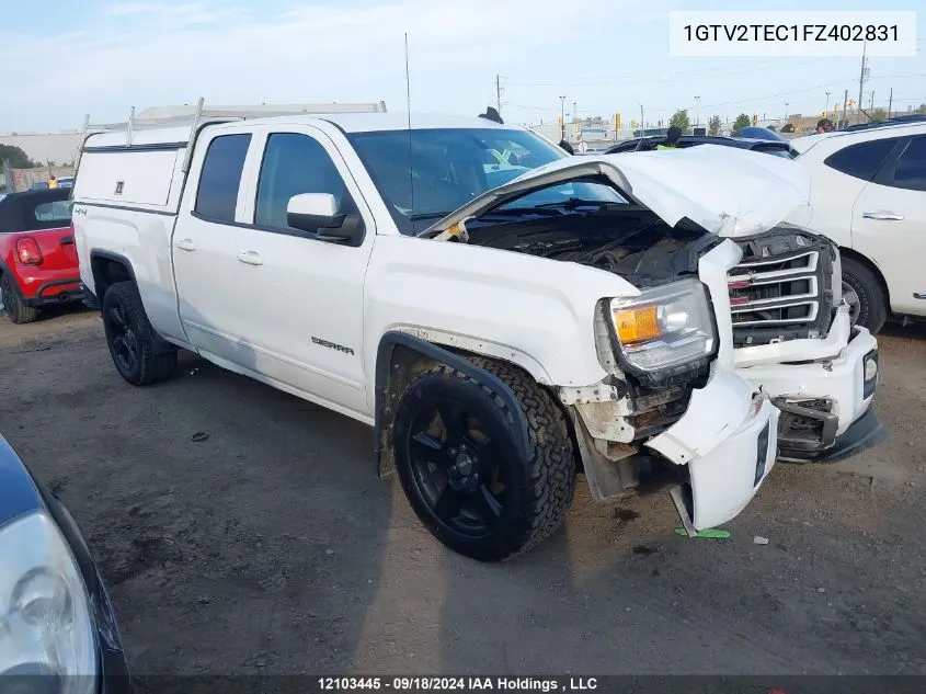 2015 GMC Sierra 1500 VIN: 1GTV2TEC1FZ402831 Lot: 12103445