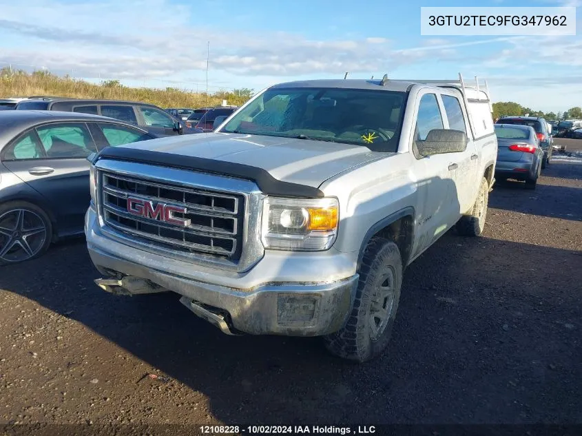 2015 GMC Sierra 1500 VIN: 3GTU2TEC9FG347962 Lot: 12108228