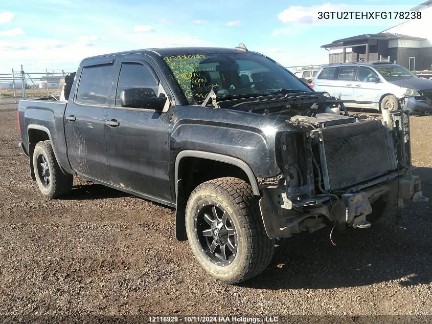 2015 GMC Sierra K1500 VIN: 3GTU2TEHXFG178238 Lot: 12116929