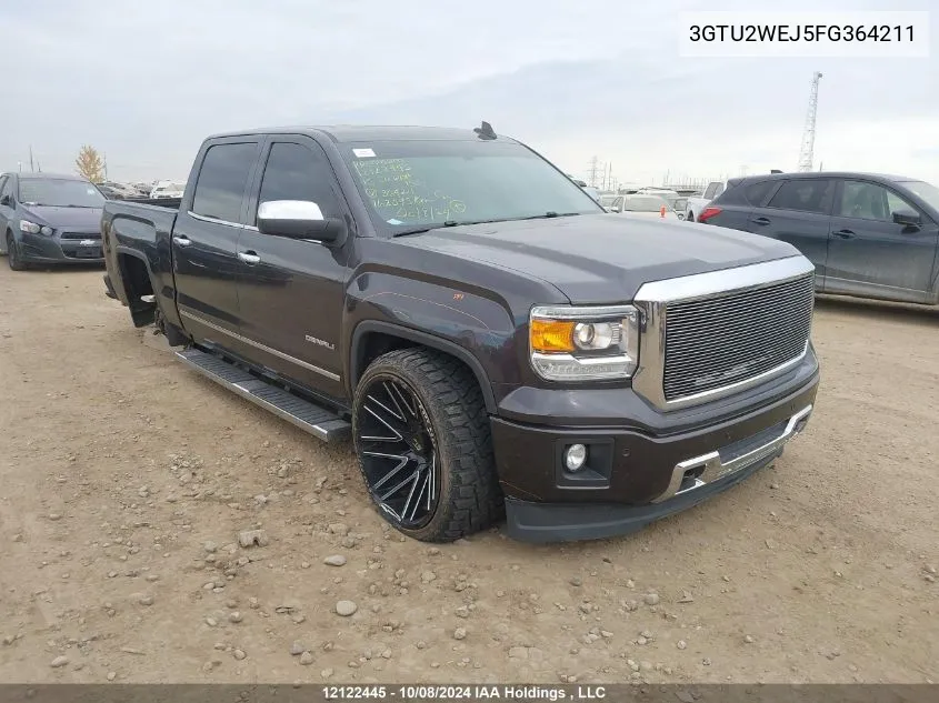 2015 GMC Sierra 1500 VIN: 3GTU2WEJ5FG364211 Lot: 12122445