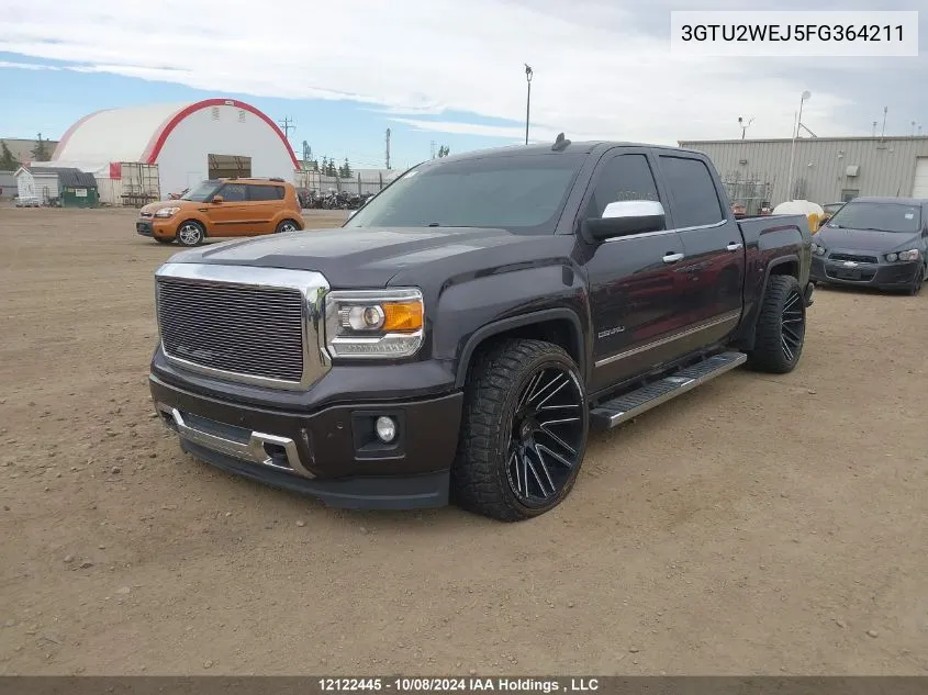 2015 GMC Sierra 1500 VIN: 3GTU2WEJ5FG364211 Lot: 12122445