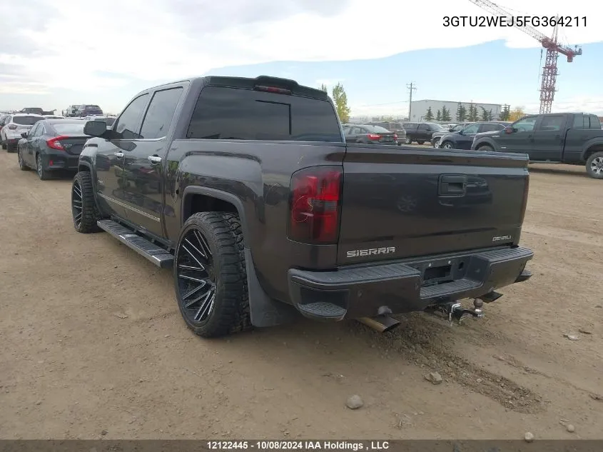 2015 GMC Sierra 1500 VIN: 3GTU2WEJ5FG364211 Lot: 12122445