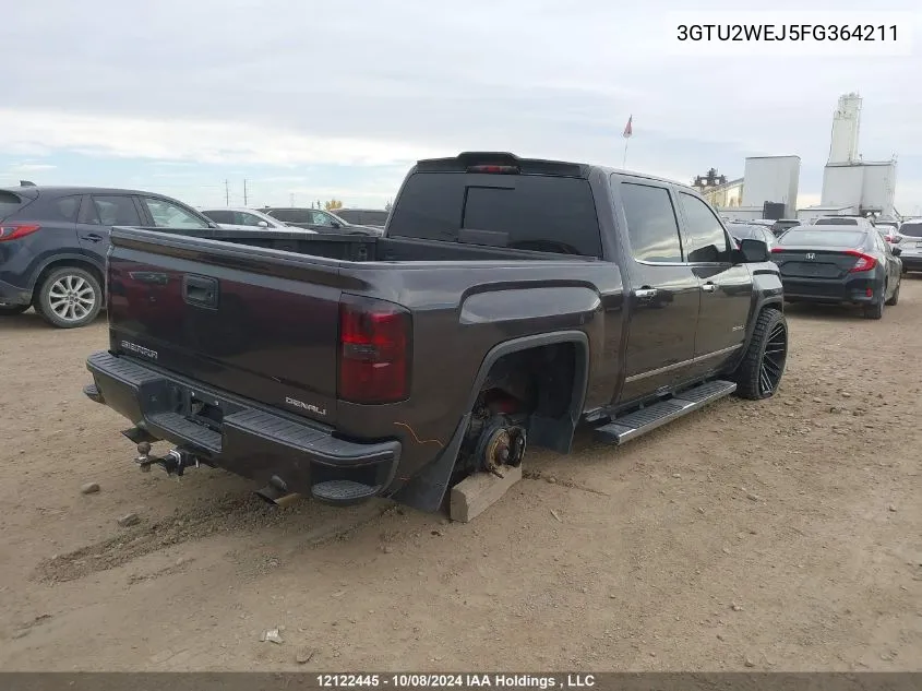 2015 GMC Sierra 1500 VIN: 3GTU2WEJ5FG364211 Lot: 12122445