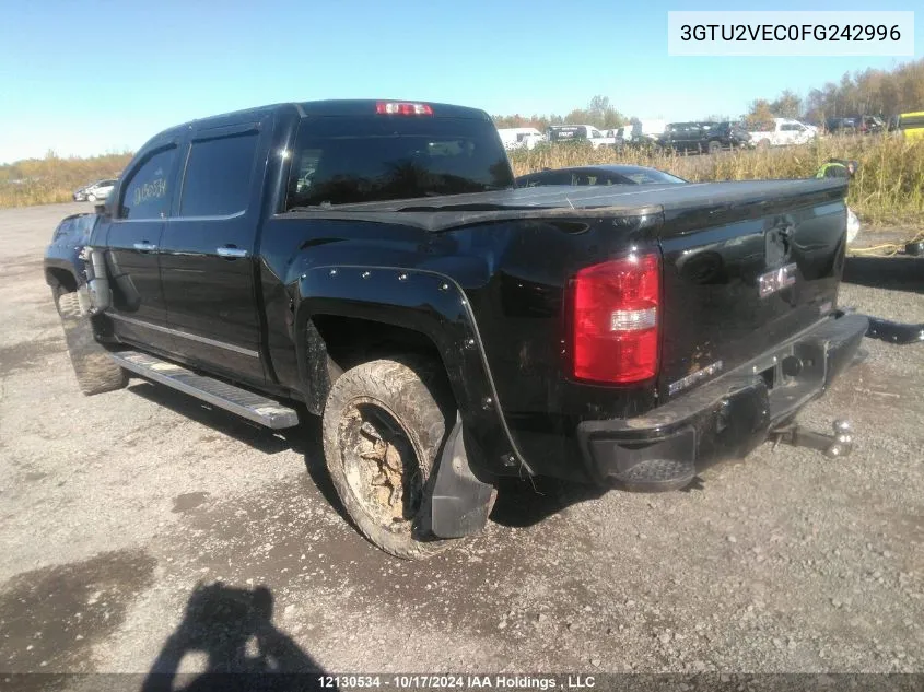 2015 GMC Sierra K1500 Slt VIN: 3GTU2VEC0FG242996 Lot: 12130534