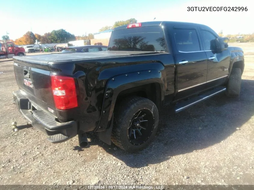 2015 GMC Sierra K1500 Slt VIN: 3GTU2VEC0FG242996 Lot: 12130534