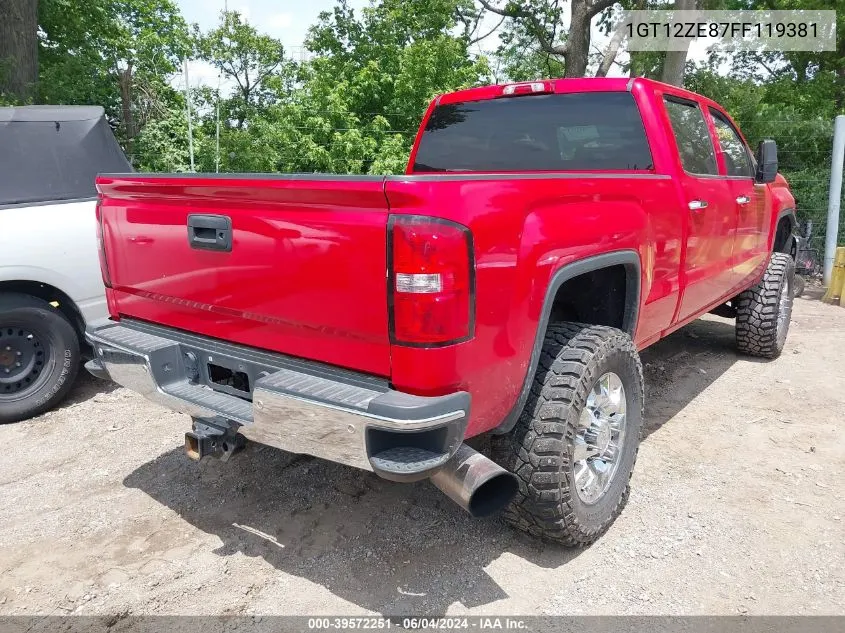 1GT12ZE87FF119381 2015 GMC Sierra 2500Hd Slt