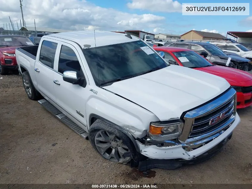 2015 GMC Sierra 1500 Slt VIN: 3GTU2VEJ3FG412699 Lot: 39731436