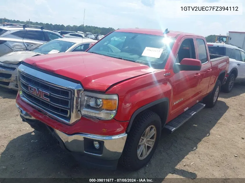 2015 GMC Sierra 1500 Sle VIN: 1GTV2UEC7FZ394112 Lot: 39811677