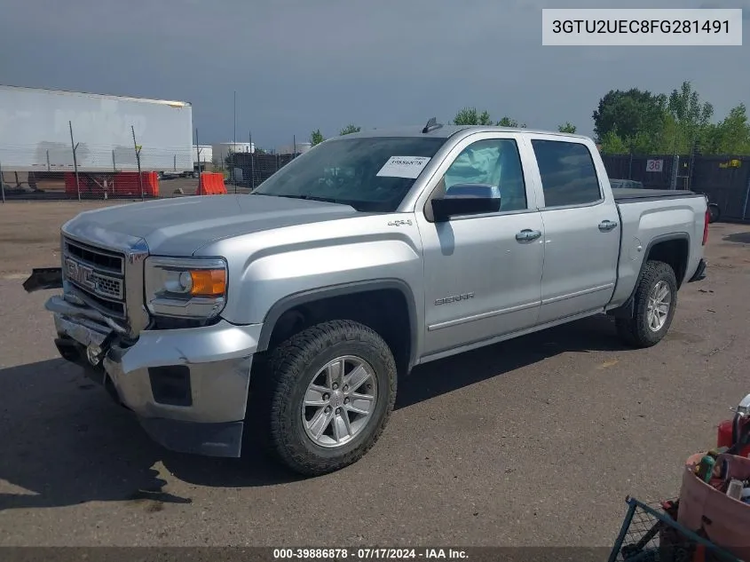 2015 GMC Sierra 1500 Sle VIN: 3GTU2UEC8FG281491 Lot: 39886878