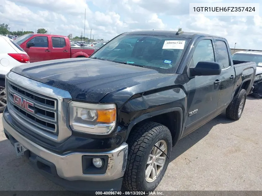 2015 GMC Sierra 1500 Sle VIN: 1GTR1UEH6FZ357424 Lot: 40096740