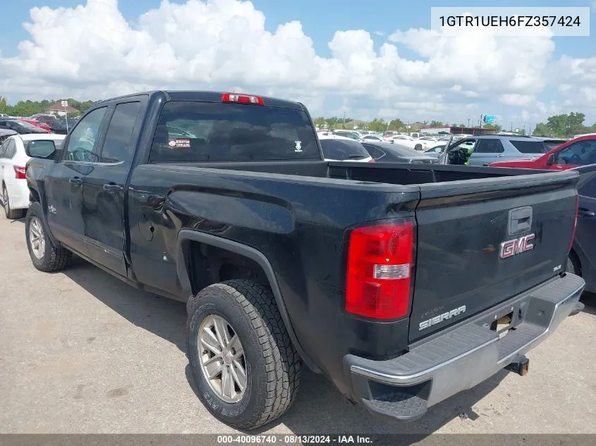 2015 GMC Sierra 1500 Sle VIN: 1GTR1UEH6FZ357424 Lot: 40096740