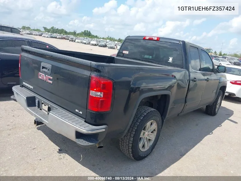 2015 GMC Sierra 1500 Sle VIN: 1GTR1UEH6FZ357424 Lot: 40096740