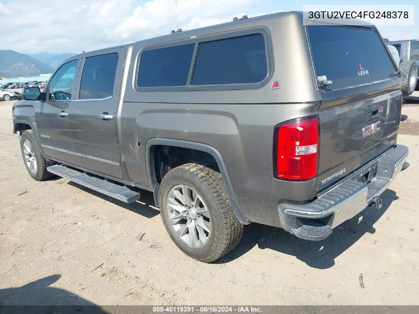 2015 GMC Sierra K1500 Slt VIN: 3GTU2VEC4FG248378 Lot: 40119391