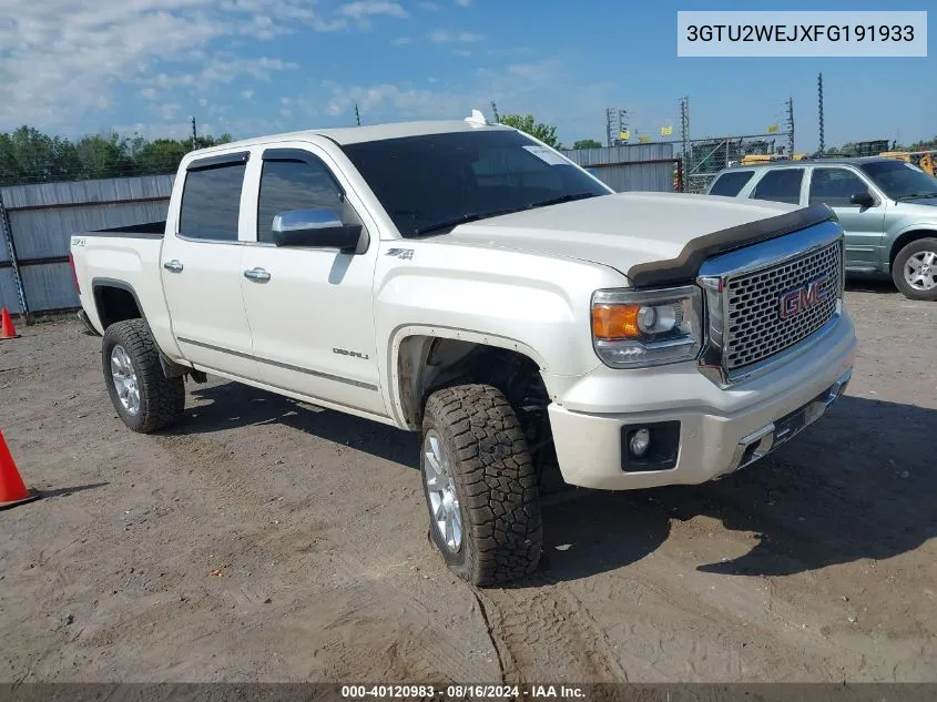 2015 GMC Sierra 1500 Denali VIN: 3GTU2WEJXFG191933 Lot: 40120983