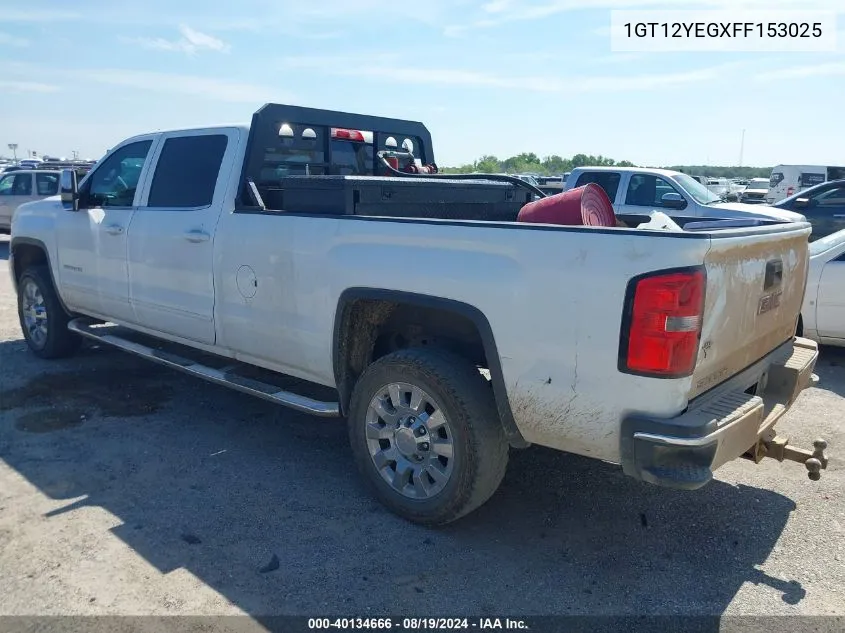 1GT12YEGXFF153025 2015 GMC Sierra 2500Hd Sle