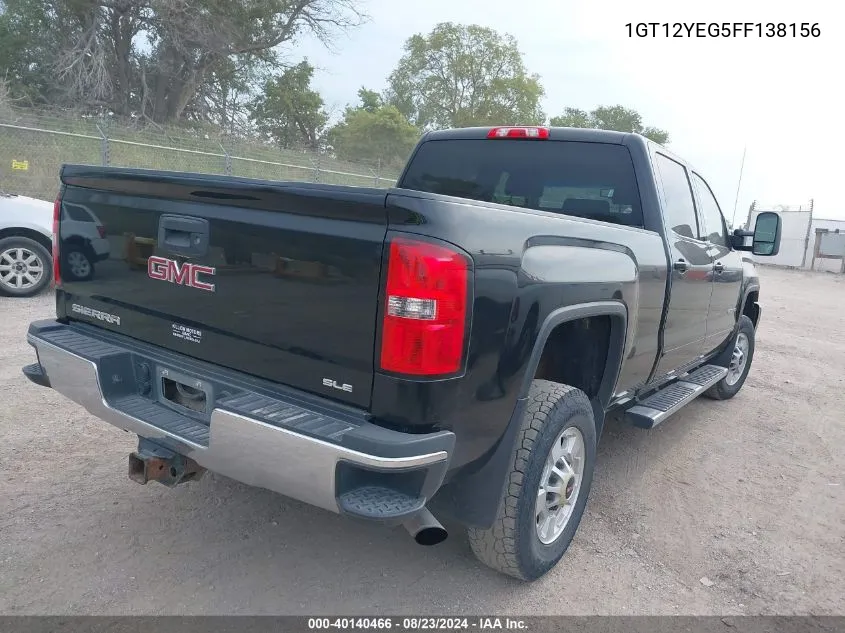 1GT12YEG5FF138156 2015 GMC Sierra 2500Hd Sle