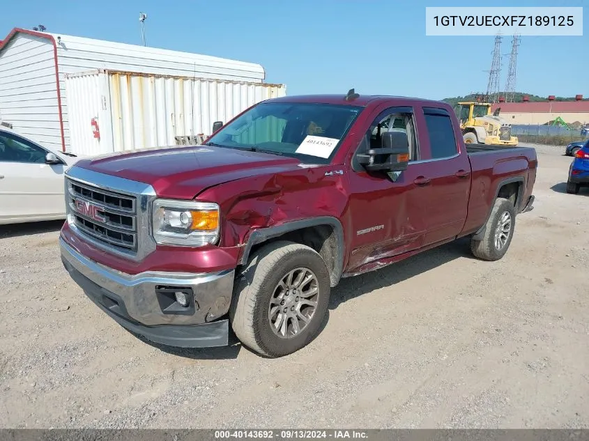 2015 GMC Sierra 1500 Sle VIN: 1GTV2UECXFZ189125 Lot: 40143692