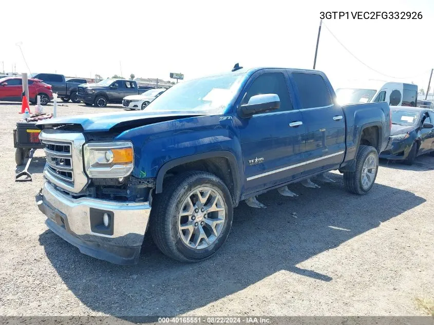 2015 GMC Sierra 1500 Slt VIN: 3GTP1VEC2FG332926 Lot: 40165551