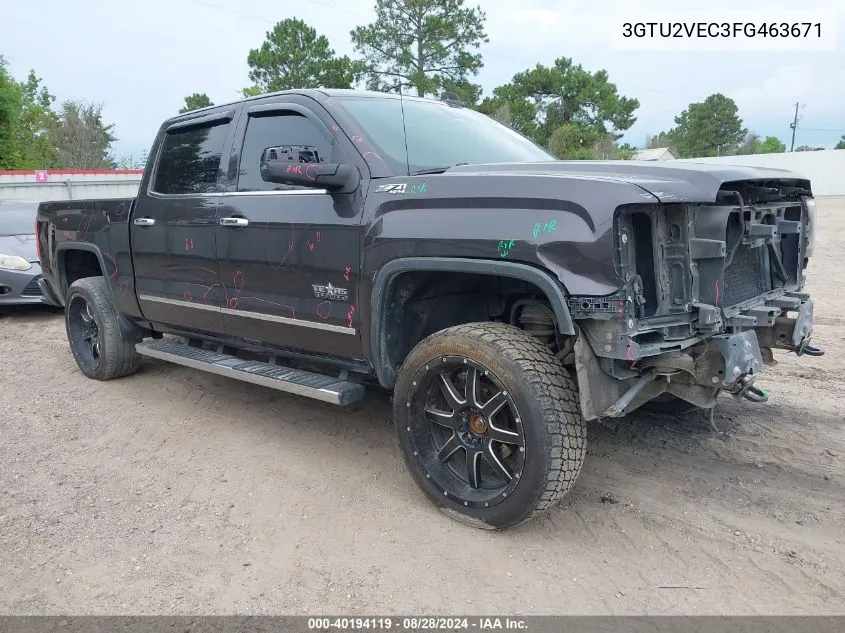 2015 GMC Sierra 1500 Slt VIN: 3GTU2VEC3FG463671 Lot: 40194119