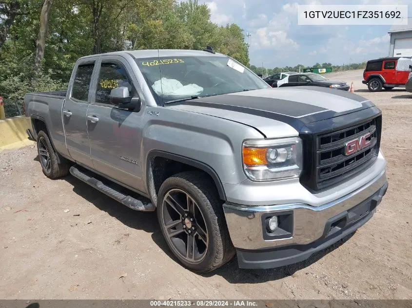 1GTV2UEC1FZ351692 2015 GMC Sierra 1500 Sle