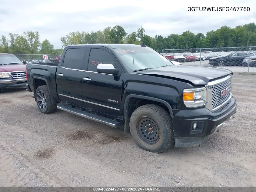 2015 GMC Sierra 1500 Denali VIN: 3GTU2WEJ5FG467760 Lot: 40224420