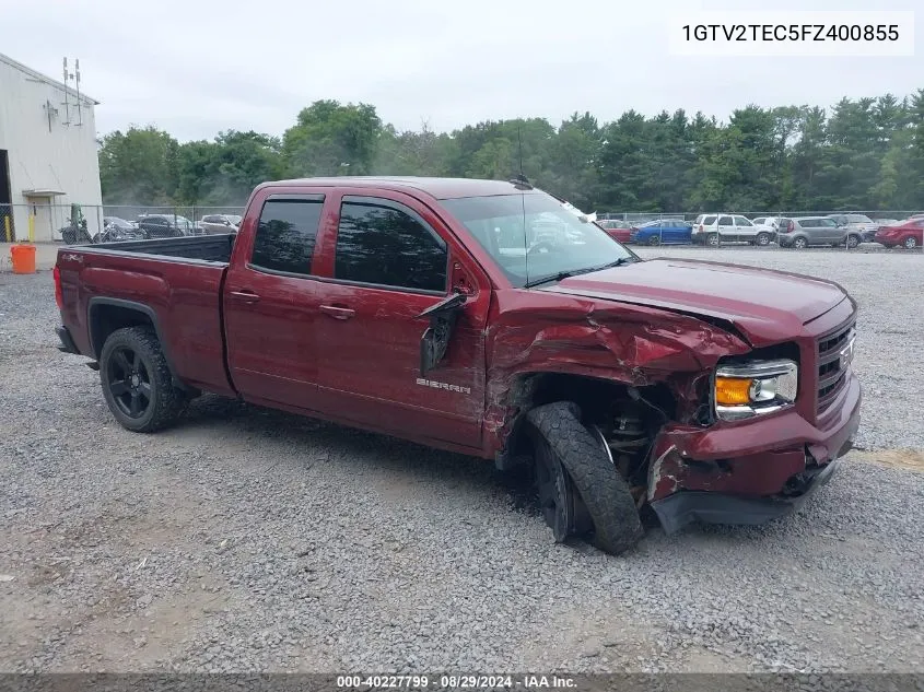 2015 GMC Sierra 1500 VIN: 1GTV2TEC5FZ400855 Lot: 40227799