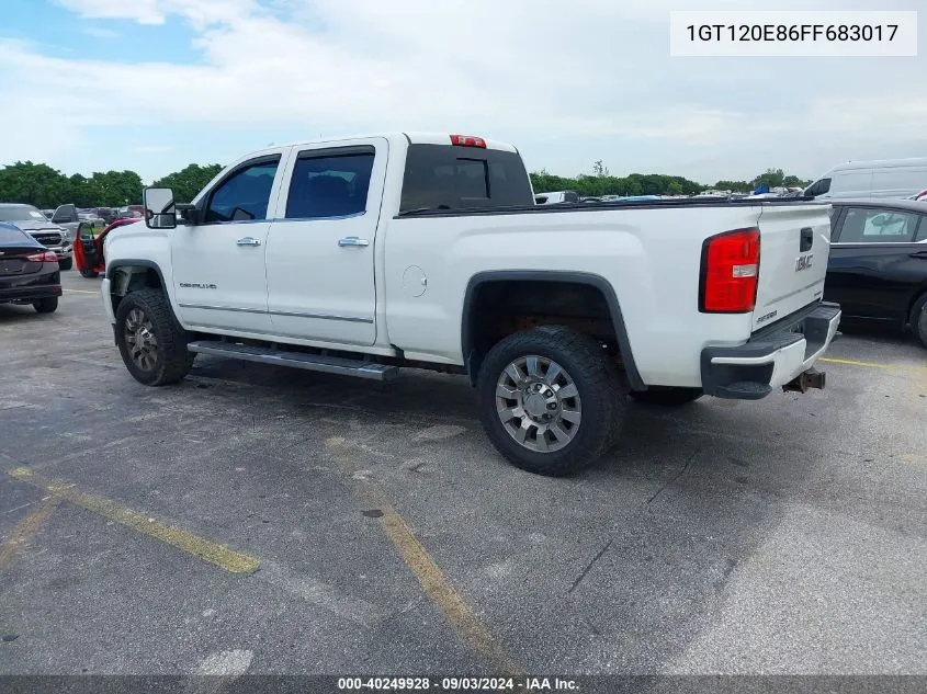 2015 GMC Sierra 2500Hd Denali VIN: 1GT120E86FF683017 Lot: 40249928