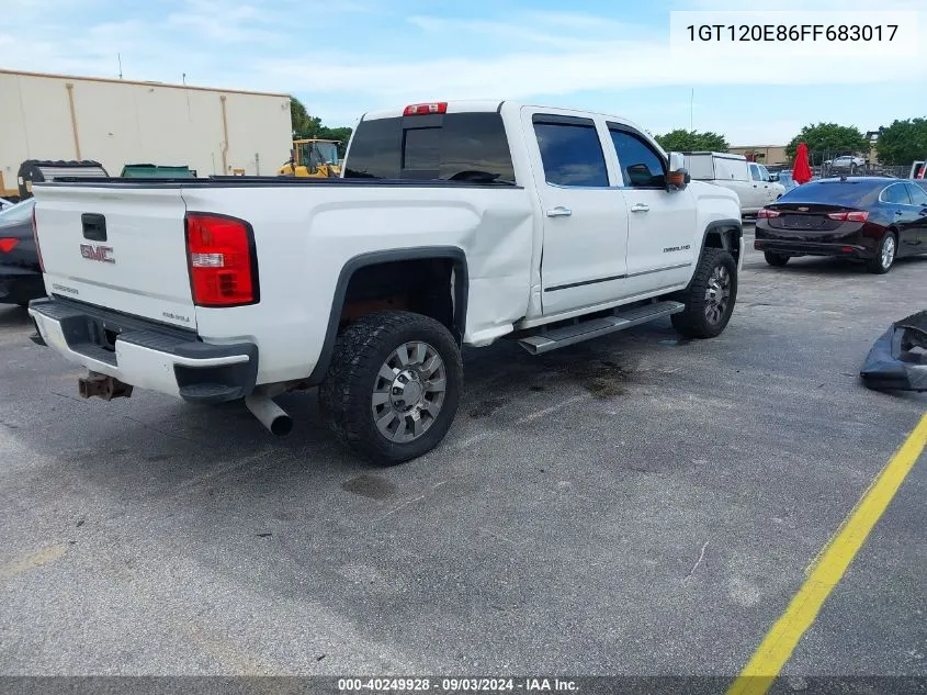 2015 GMC Sierra 2500Hd Denali VIN: 1GT120E86FF683017 Lot: 40249928