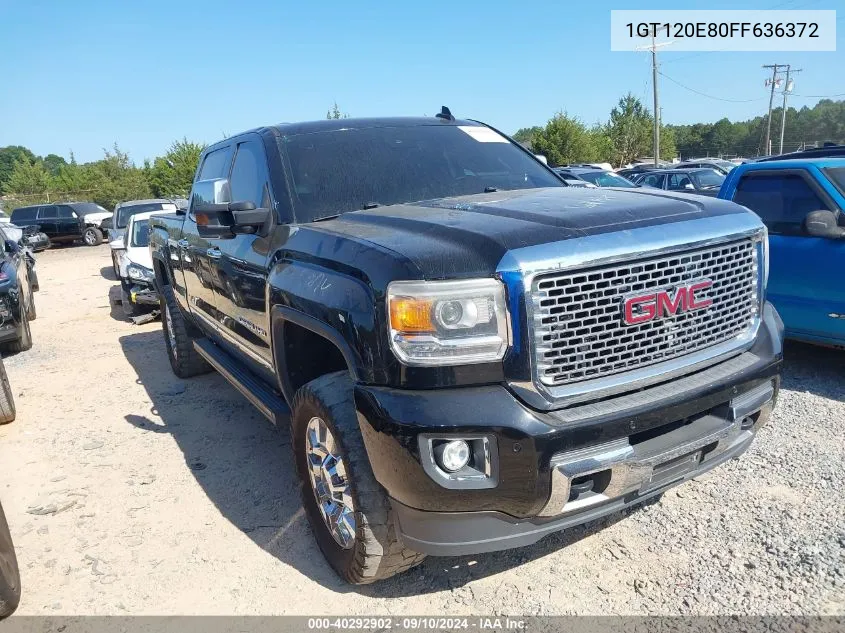 2015 GMC Sierra 2500Hd K2500 Denali VIN: 1GT120E80FF636372 Lot: 40292902