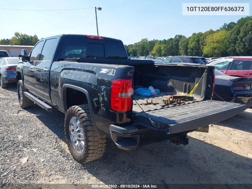 2015 GMC Sierra 2500Hd K2500 Denali VIN: 1GT120E80FF636372 Lot: 40292902