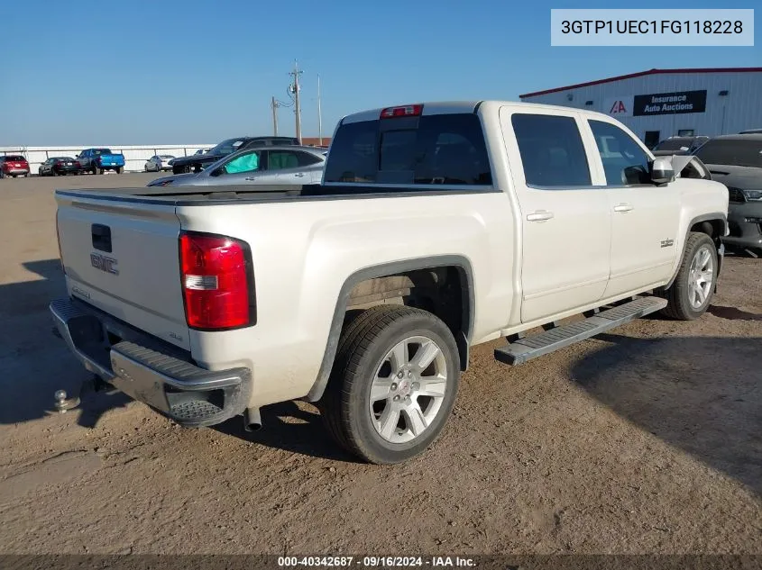 2015 GMC Sierra C1500 Sle VIN: 3GTP1UEC1FG118228 Lot: 40342687