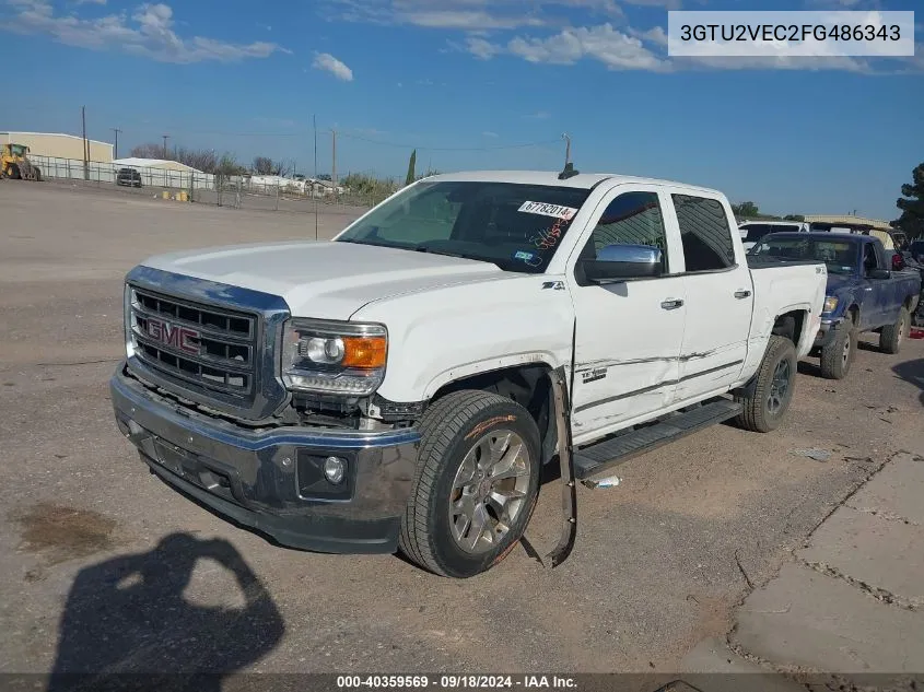 2015 GMC Sierra 1500 K1500 Slt VIN: 3GTU2VEC2FG486343 Lot: 40359569