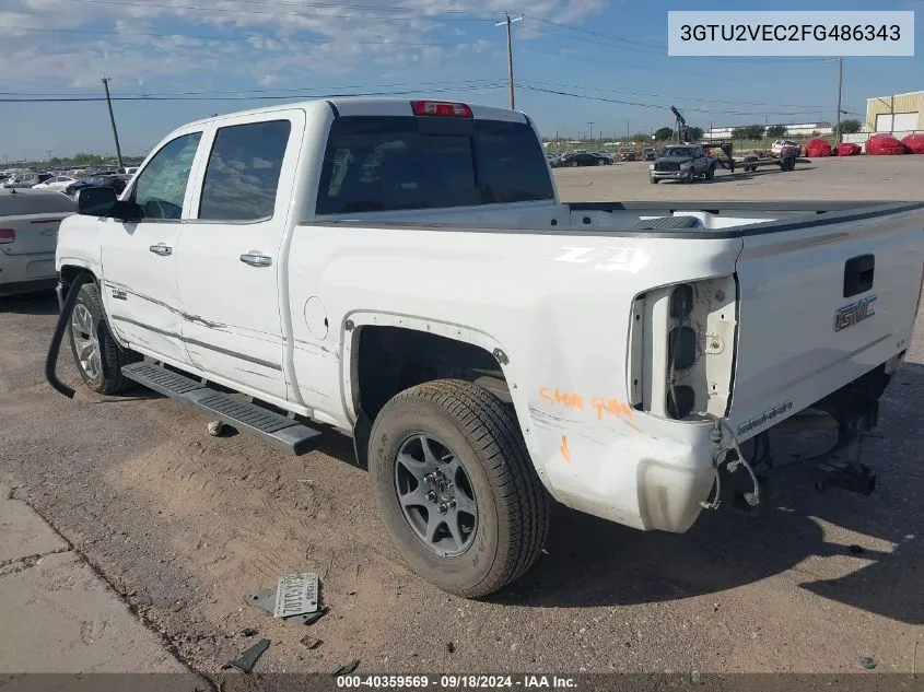 2015 GMC Sierra 1500 K1500 Slt VIN: 3GTU2VEC2FG486343 Lot: 40359569