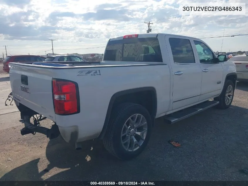 2015 GMC Sierra 1500 K1500 Slt VIN: 3GTU2VEC2FG486343 Lot: 40359569