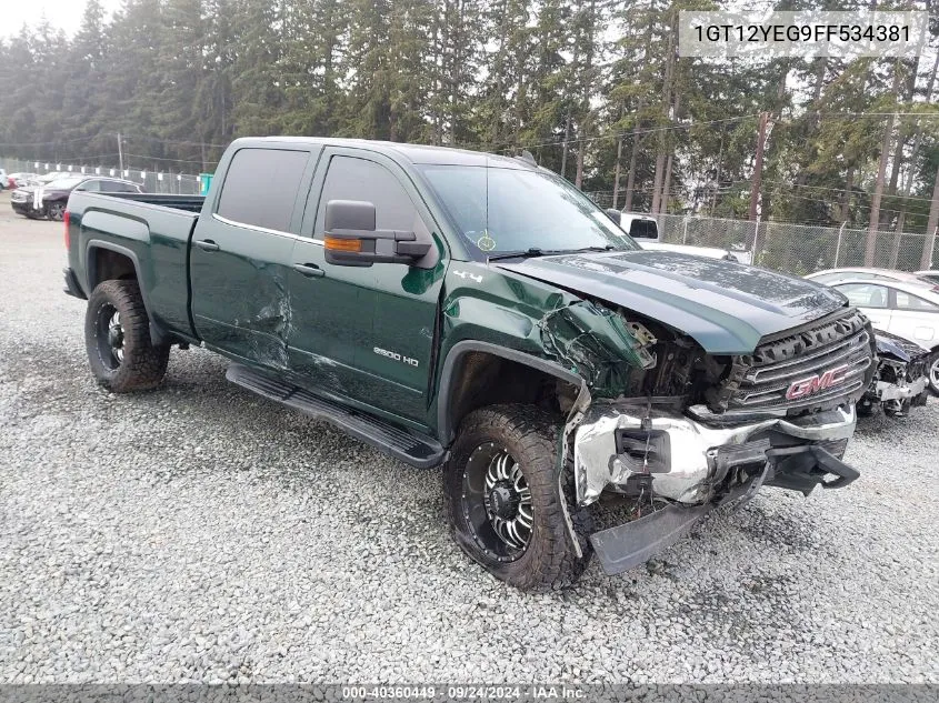 2015 GMC Sierra K2500 Sle VIN: 1GT12YEG9FF534381 Lot: 40360449