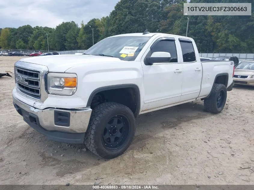 1GTV2UEC3FZ300663 2015 GMC Sierra 1500 Sle