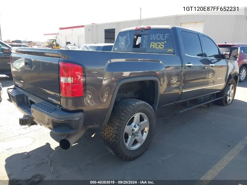 2015 GMC Sierra 2500Hd Denali VIN: 1GT120E87FF652231 Lot: 40383019