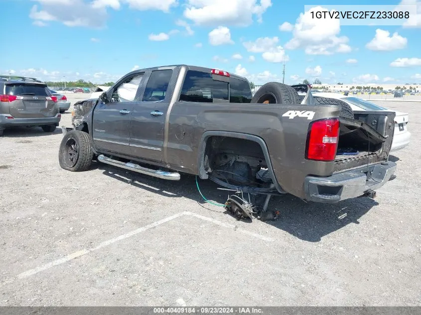 2015 GMC Sierra K1500 Slt VIN: 1GTV2VEC2FZ233088 Lot: 40409184