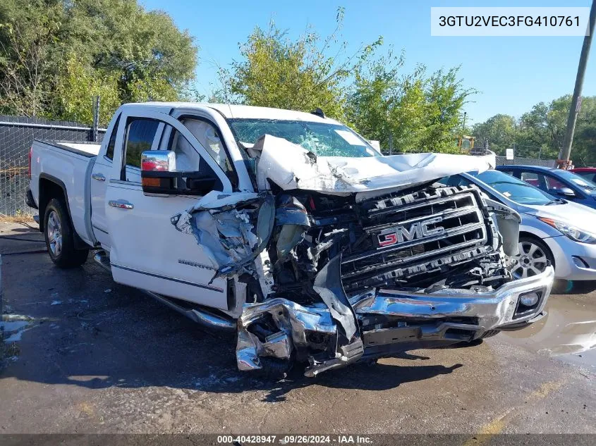 2015 GMC Sierra 1500 Slt VIN: 3GTU2VEC3FG410761 Lot: 40428947