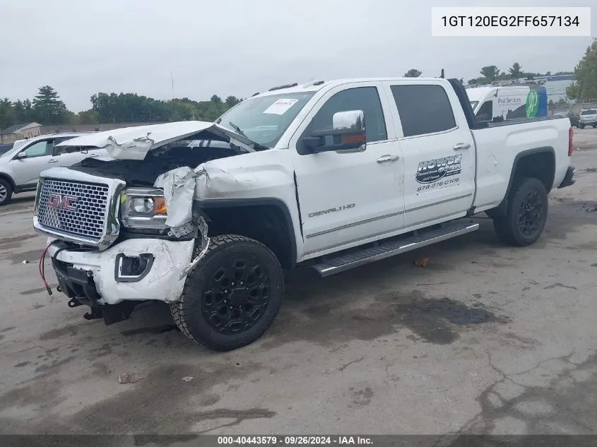 2015 GMC Sierra 2500Hd Denali VIN: 1GT120EG2FF657134 Lot: 40443579