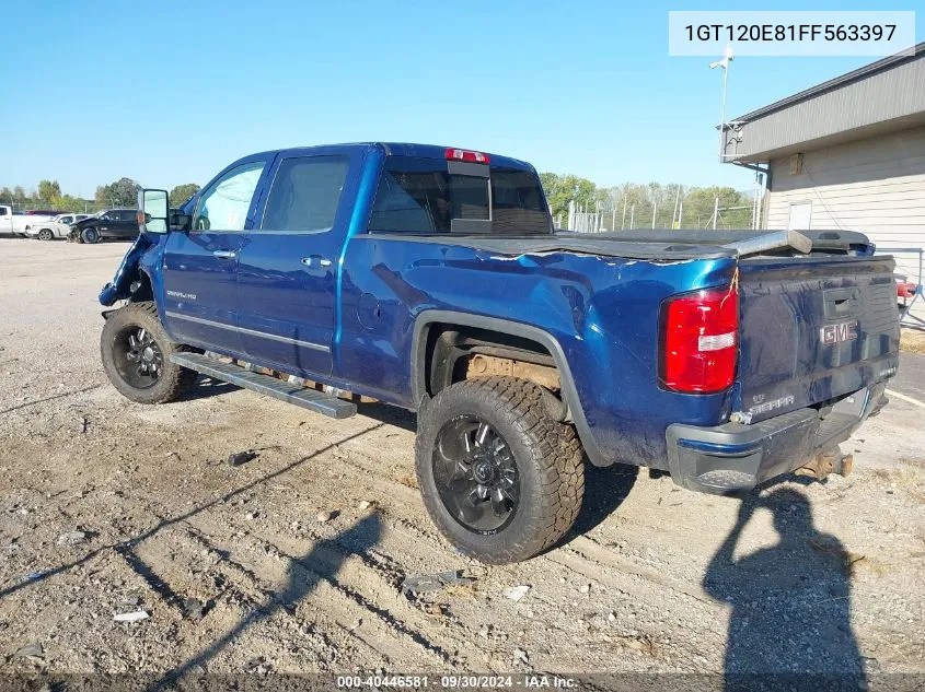 2015 GMC Sierra 2500Hd VIN: 1GT120E81FF563397 Lot: 40446581