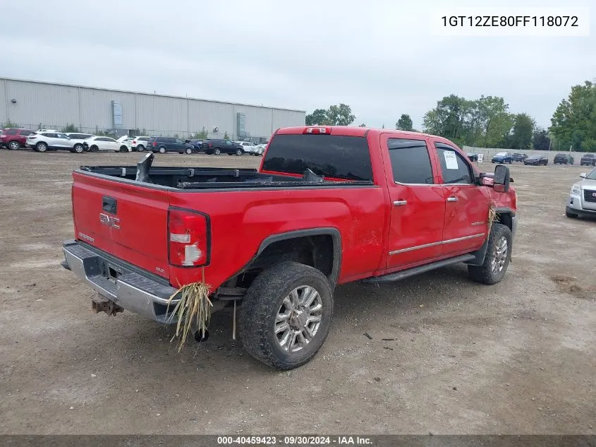 2015 GMC Sierra K2500 Slt VIN: 1GT12ZE80FF118072 Lot: 40459423