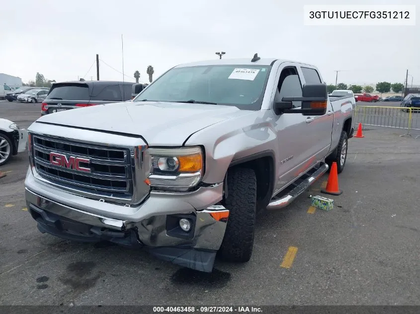 2015 GMC Sierra 1500 Sle VIN: 3GTU1UEC7FG351212 Lot: 40463458