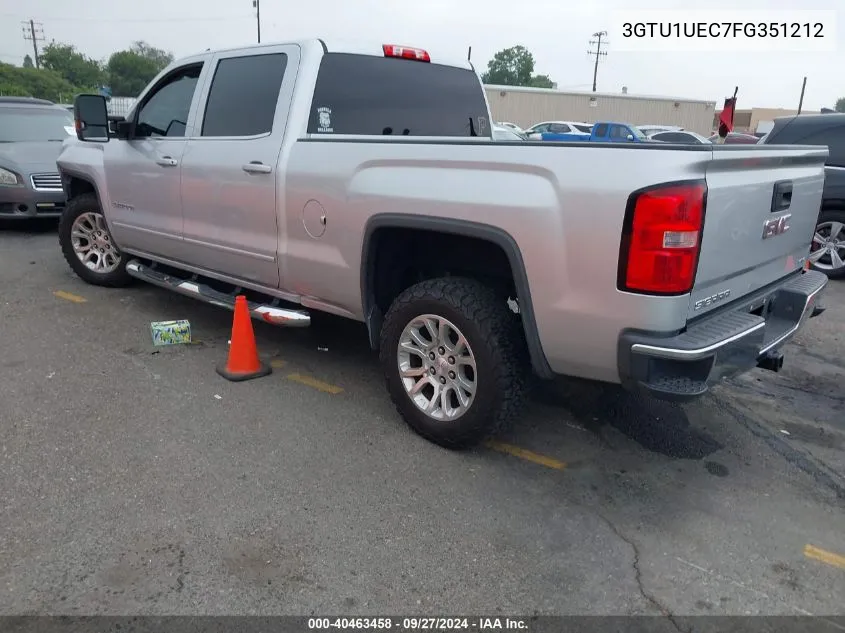 2015 GMC Sierra 1500 Sle VIN: 3GTU1UEC7FG351212 Lot: 40463458