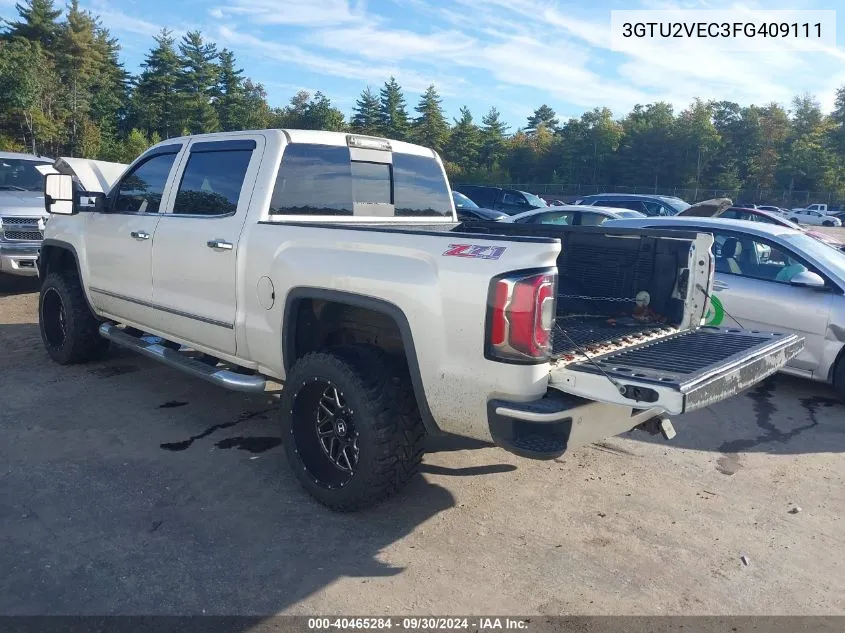 2015 GMC Sierra 1500 K1500 Slt VIN: 3GTU2VEC3FG409111 Lot: 40465284