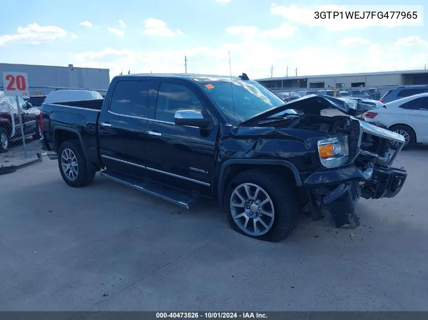 2015 GMC Sierra 1500 Denali VIN: 3GTP1WEJ7FG477965 Lot: 40473526