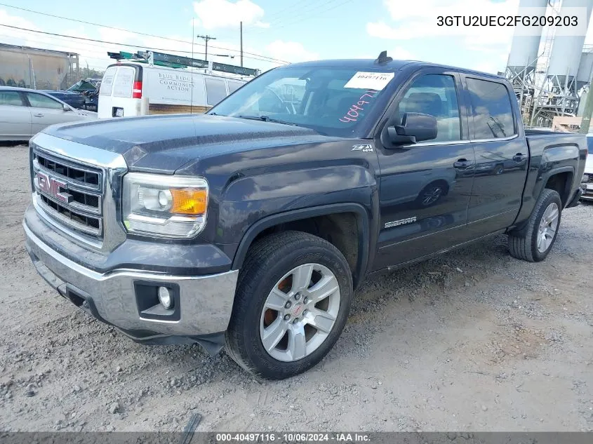 2015 GMC Sierra K1500 Sle VIN: 3GTU2UEC2FG209203 Lot: 40497116