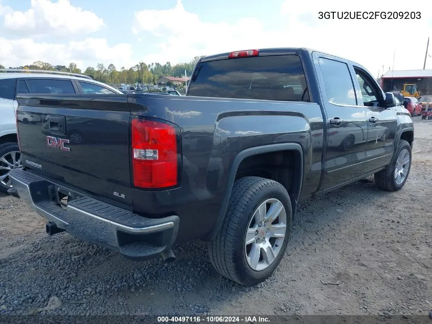 2015 GMC Sierra K1500 Sle VIN: 3GTU2UEC2FG209203 Lot: 40497116