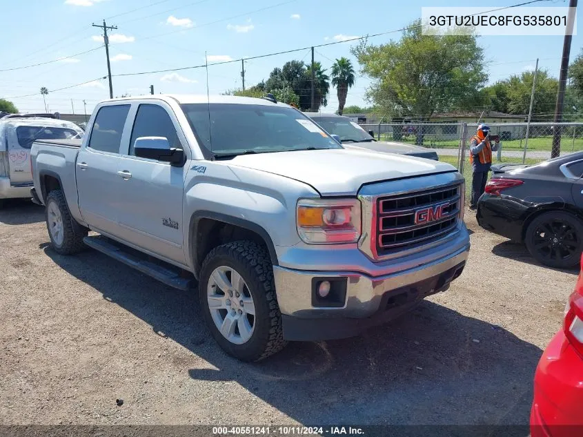 2015 GMC Sierra 1500 Sle VIN: 3GTU2UEC8FG535801 Lot: 40551241